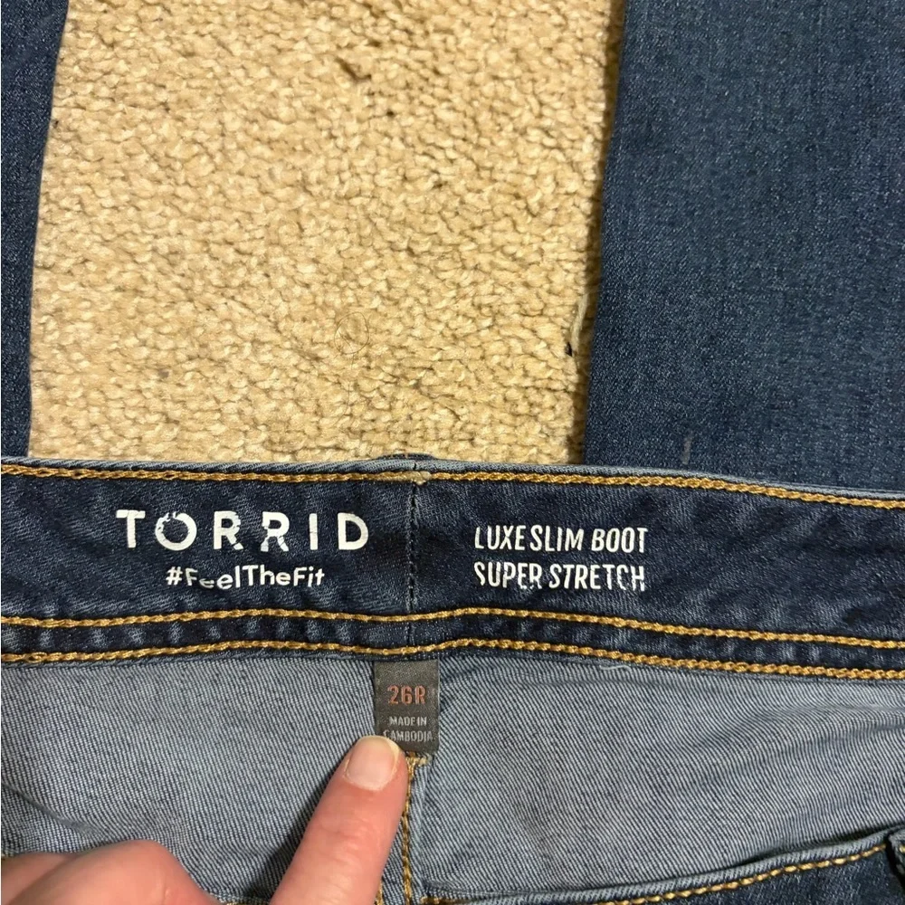 Torrid Dark Blue Flare Bootcut Super Stretch Women's Jeans Size 26 Western Rodeo